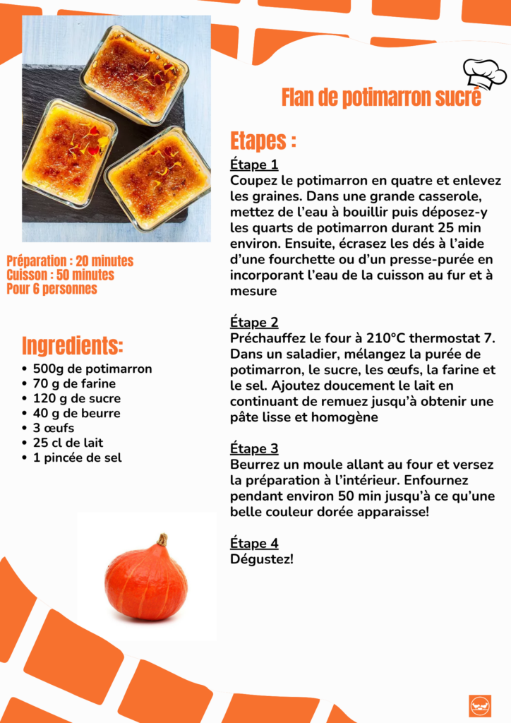 Flan de potimarron sucré
